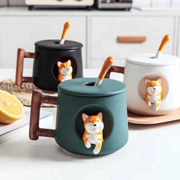 Cute shiba inu ceramic mug 0